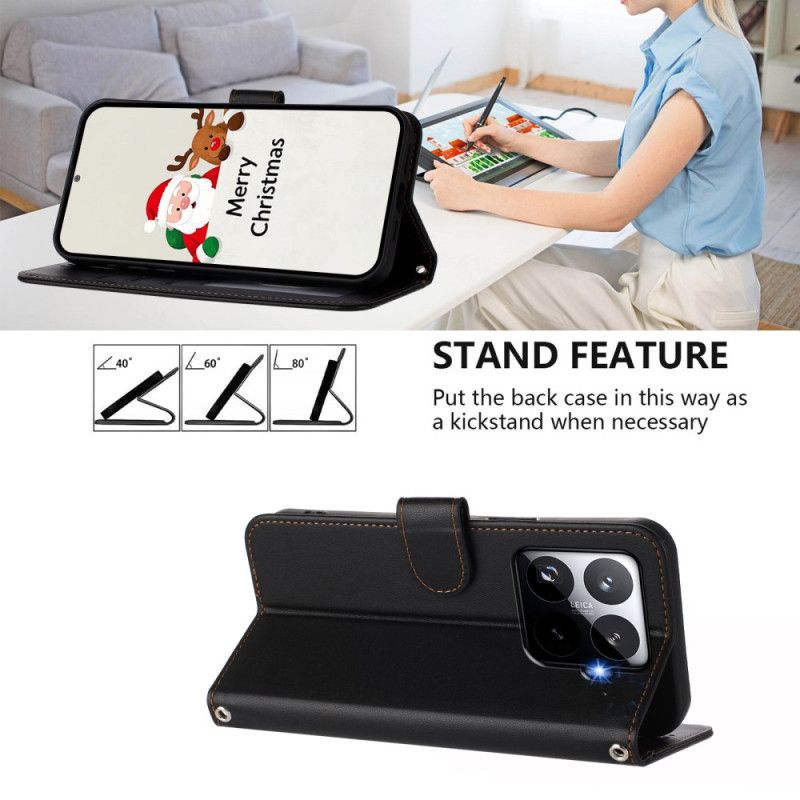 Kotelot Xiaomi 15t Pro Puhelinkuoret Magsafe Nahkaefekti Hihnalla