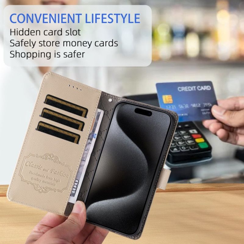 Kotelot Xiaomi 15t Pro Rfid-nahkajäljitelmälompakko