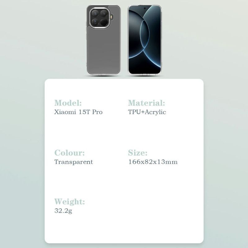 Kuori Xiaomi 15t Pro Läpinäkyvä Sisällysluettelosarja