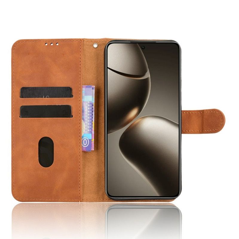 Nahkakotelo Xiaomi 15t Pro Mokkanahkakuvioinen