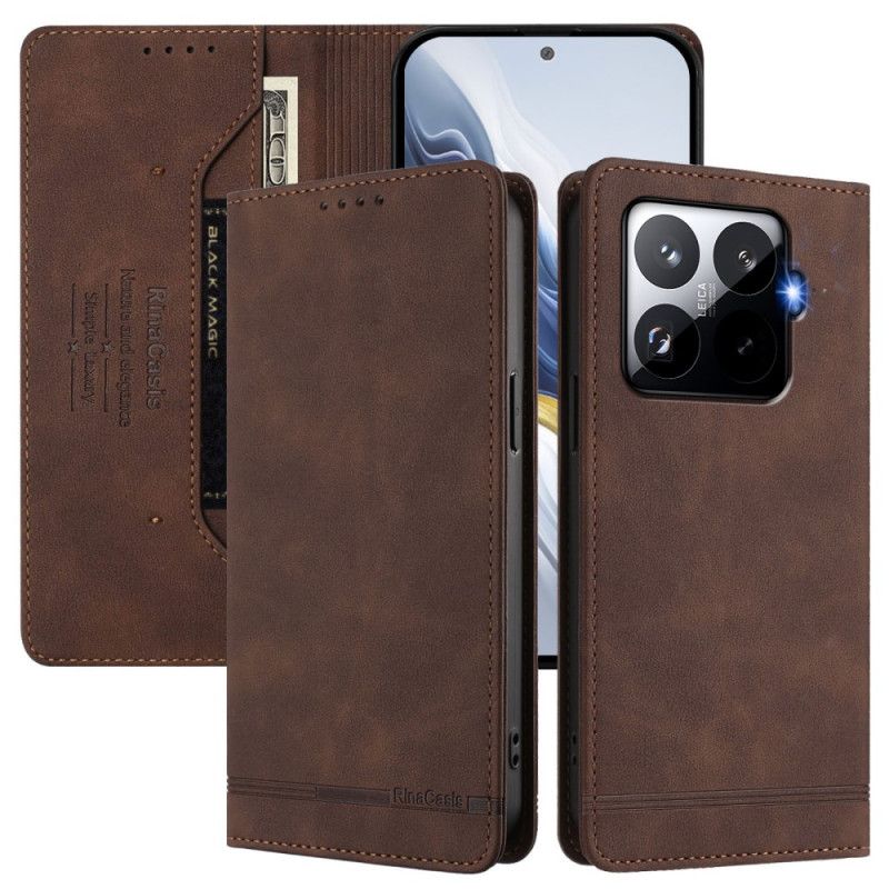 Nahkakotelo Xiaomi 15t Pro Rfid-suojattu