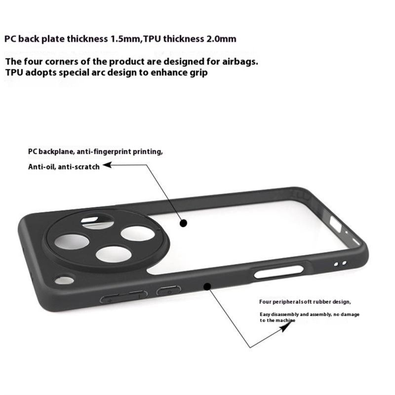 Kuori Oppo Find X8 Pro Kirkas Silikonireunoilla