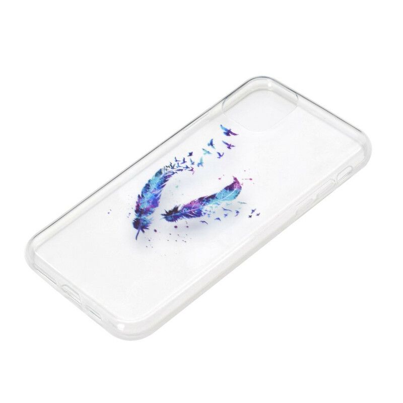 Kuori iPhone 13 Läpinäkyvät Höyhenet