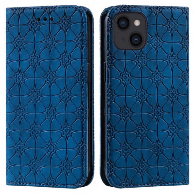 Nahkakuori Flip Kotelot iPhone 13 Puhelinkuoret Barokkikukat