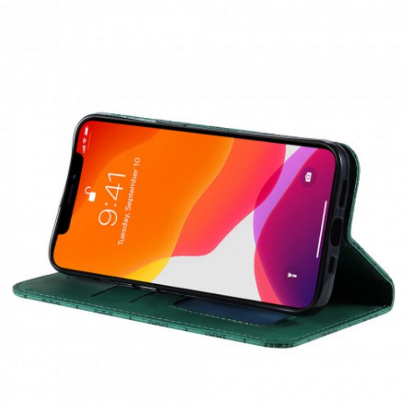 Nahkakuori Flip Kotelot iPhone 13 Puhelinkuoret Barokkikukat