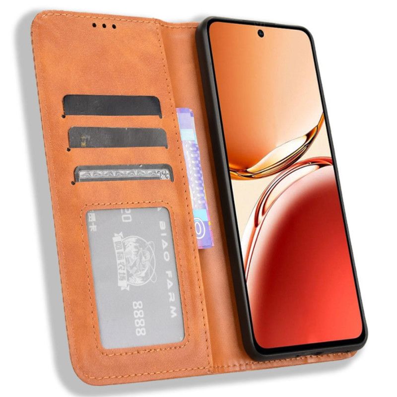Nahkakotelo Oppo Reno 12f 5g Vintage Frieze