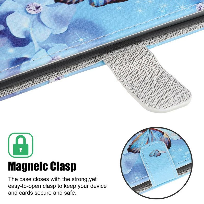 Flip Kotelot iPhone 13 Pro Max Diamond Strappy Perhoset