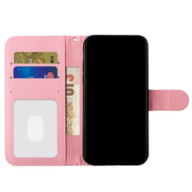 Flip Kotelot iPhone 13 Pro Max Flowers Light Spots Strappy Suojakuori
