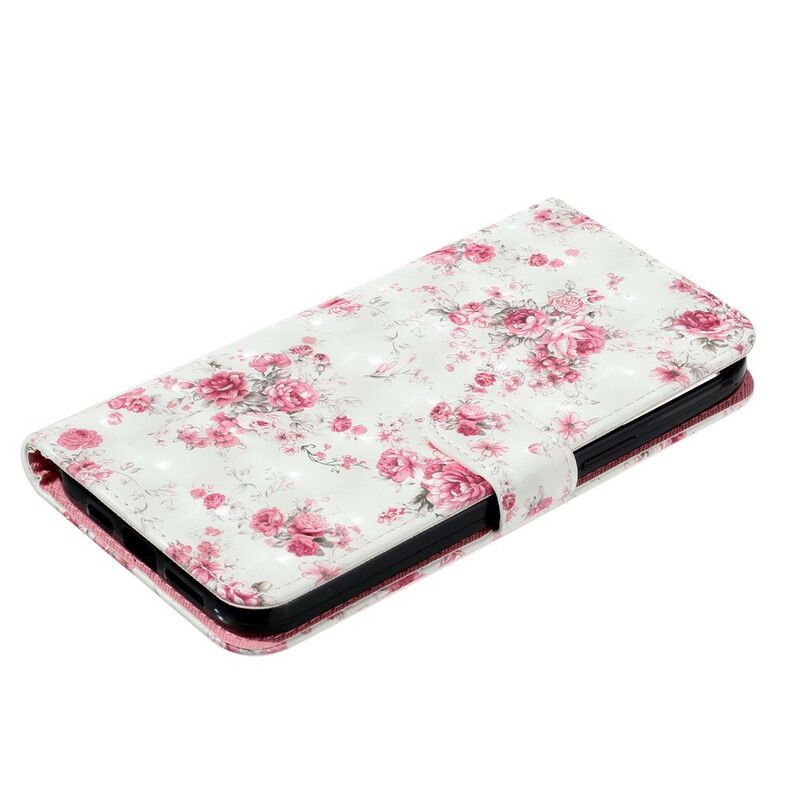 Flip Kotelot iPhone 13 Pro Max Flowers Light Spots Strappy Suojakuori