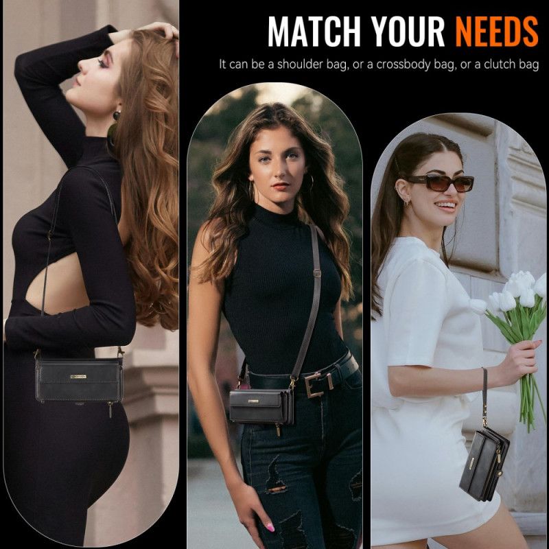 Kotelot Samsung Galaxy S26 Plus Puhelinkuoret Caseme Rfid-suoja Ja Olkahihna