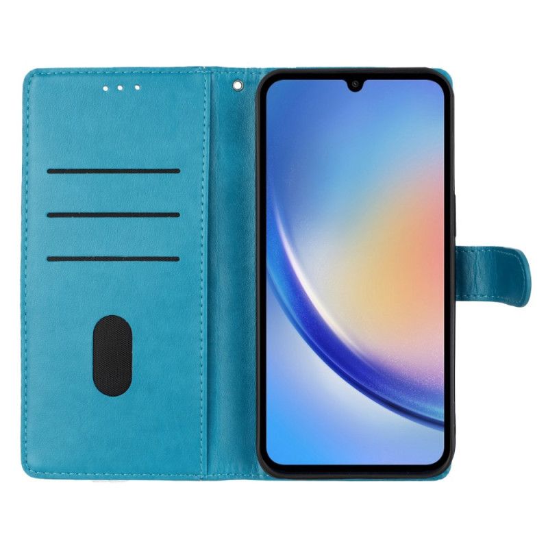 Kotelot Samsung Galaxy S26 Plus Puhelinkuoret Kukkakuvioinen Perhoskuvio Ja Kaulanauha