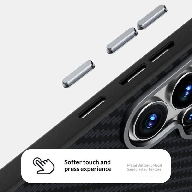 Kuori Samsung Galaxy S26 Plus Hiilikuituteksturoitu Magneettinen Kiinnike