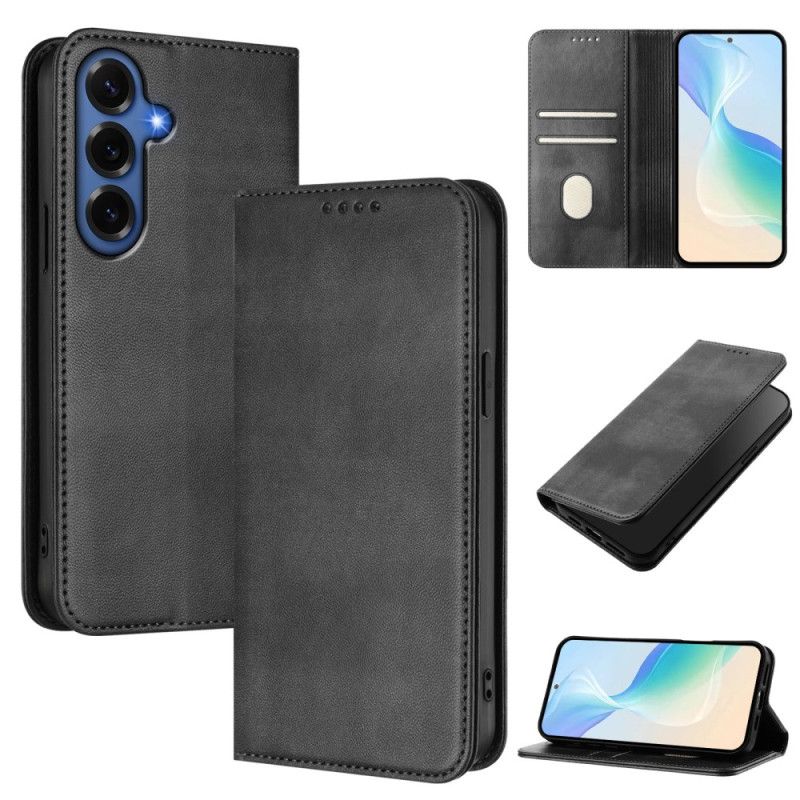 Nahkakotelo Samsung Galaxy S26 Plus Teksturoitu Rfid-suojaus Retro