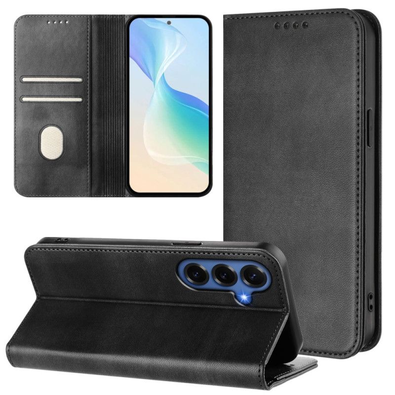 Nahkakotelo Samsung Galaxy S26 Plus Teksturoitu Rfid-suojaus Retro