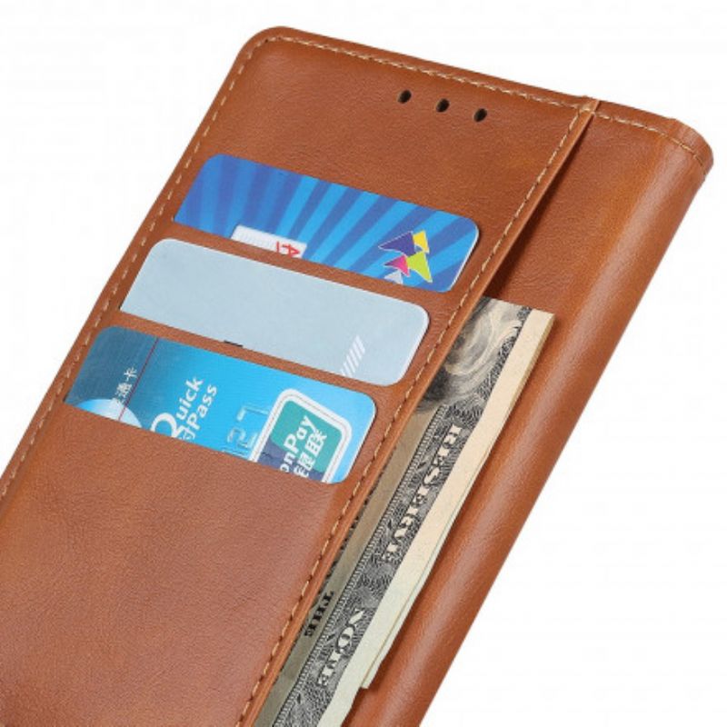 Flip Kotelot Realme 8 / 8 Pro Keinonahkainen Koristepainike