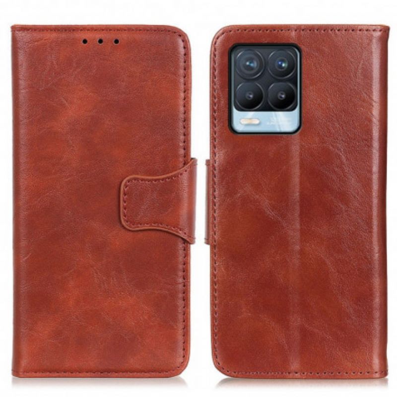Flip Kotelot Realme 8 / 8 Pro Retro Haljasnahkaa