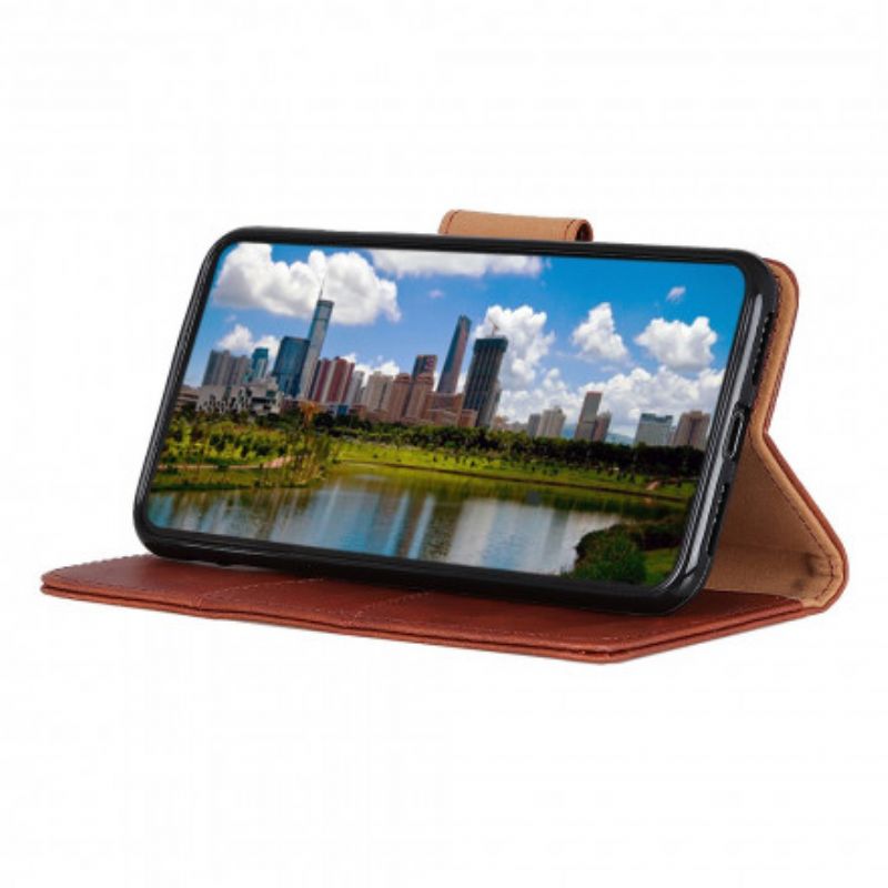 Flip Kotelot Realme 8 / 8 Pro Retro Haljasnahkaa