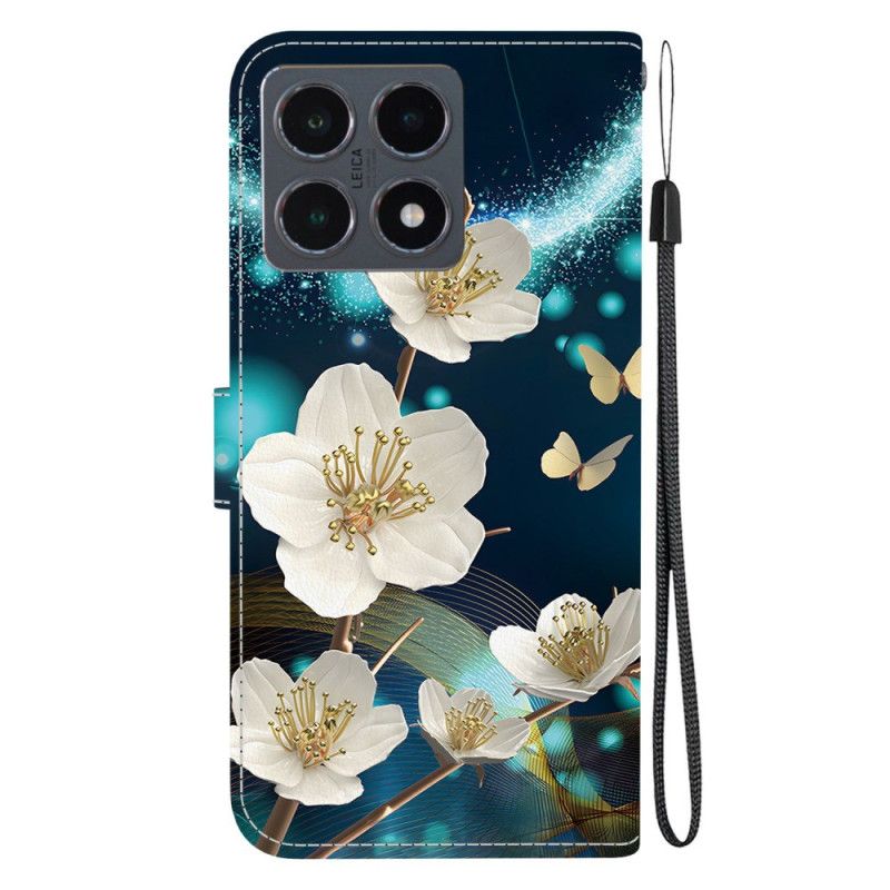 Kotelot Xiaomi 15t Valkoiset Magnoliat