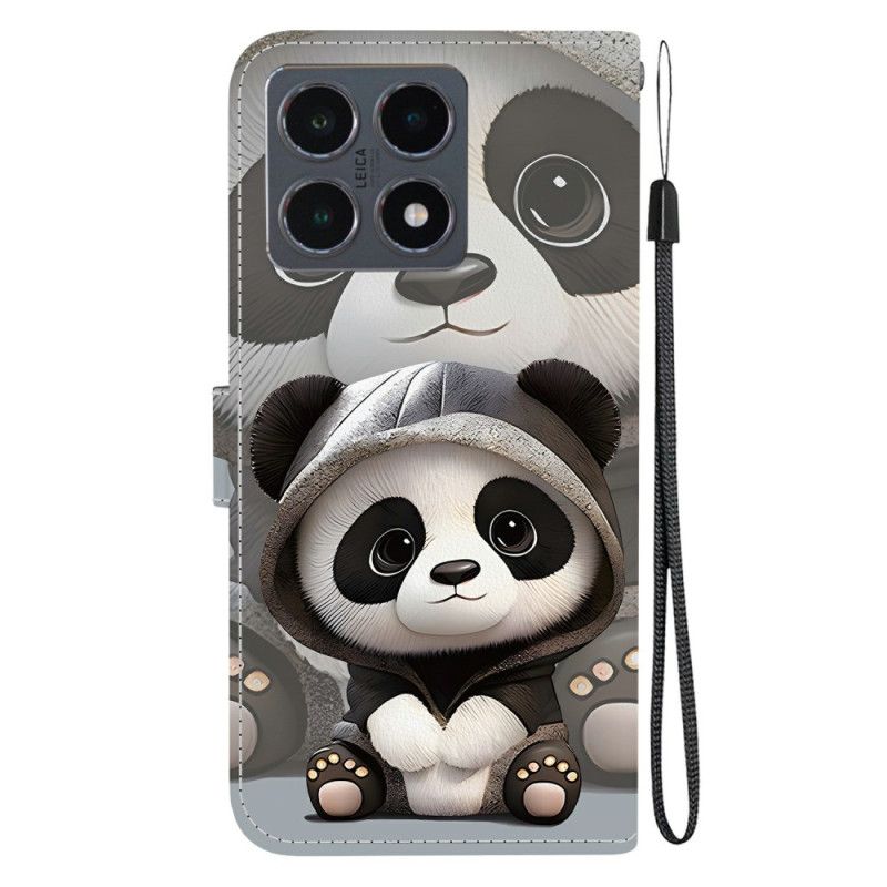 Nahkakotelo Xiaomi 15t Söpö Panda