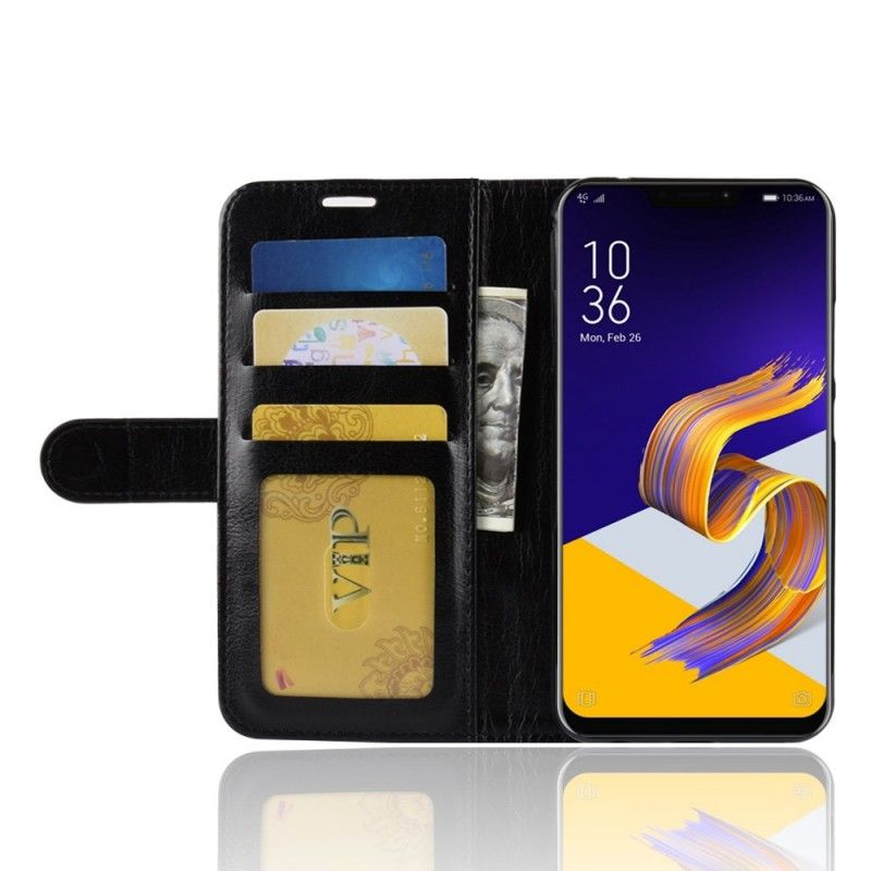 Flip Case Asus ZenFone 5 / 5Z Valkoinen Musta Erittäin Tekonahkaa