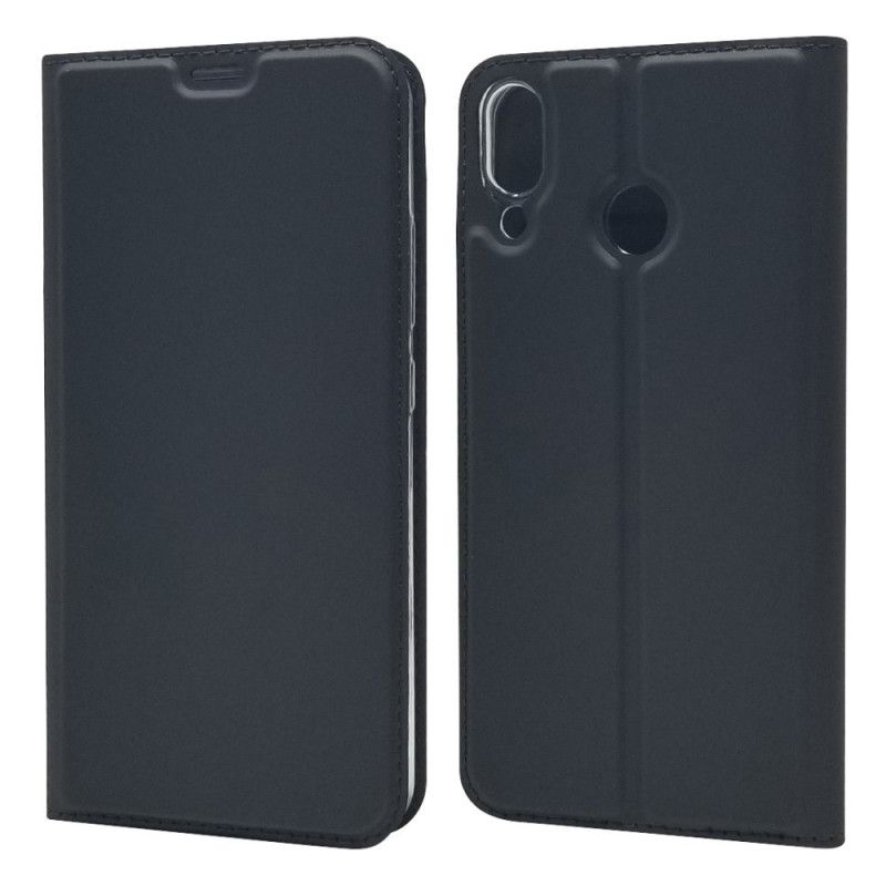 Flip Kotelot Asus ZenFone 5 / 5Z Tummansininen Musta Silkki Tekstuuri Nahkaefekti