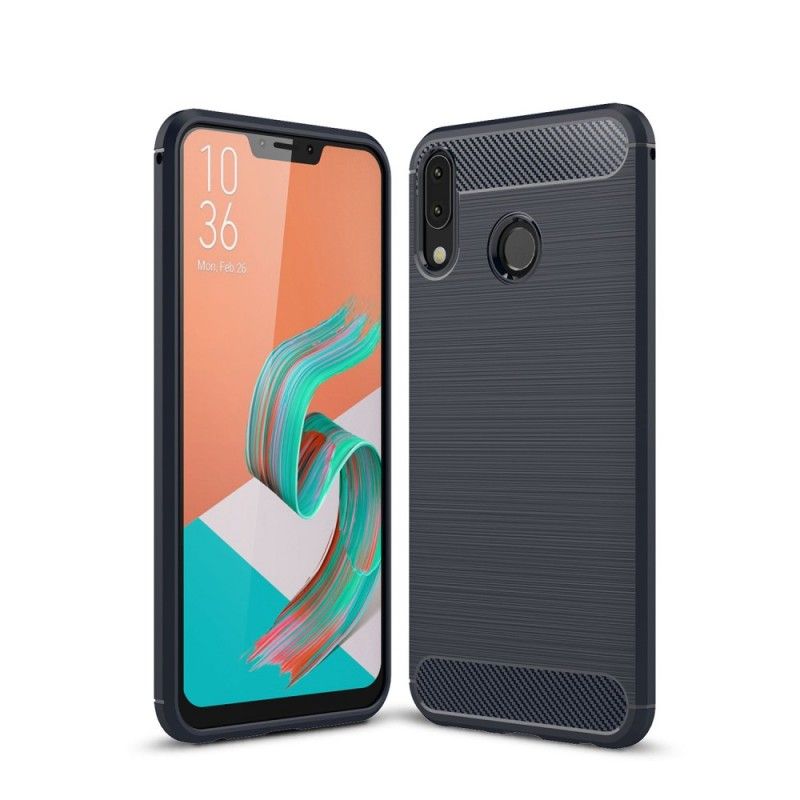 Kuori Asus ZenFone 5 / 5Z Punainen Musta Harjattu Hiilikuitu