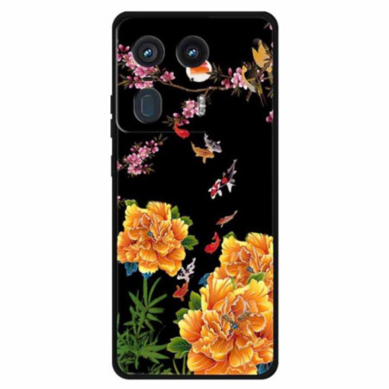 Case Motorola Edge 50 Ultra Puhelinkuoret Kukkia Ja Kaloja