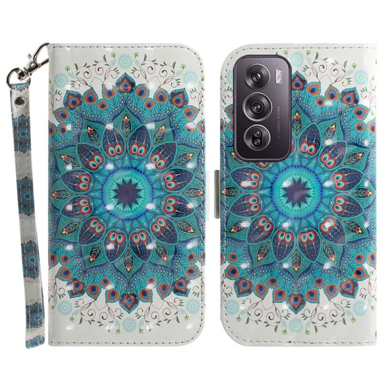 Kotelot Oppo Reno 12 Pro 5g Vihreä Mandala Hihnalla Suojakuori