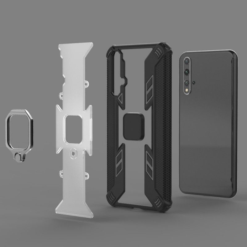 Kuori Huawei Nova 5T Punainen Musta Premium-Rengas