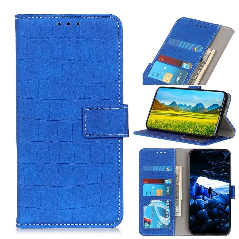 Suojakuori Huawei Nova 5T Vaaleansininen Musta Krokotiili Rakastan Sinua