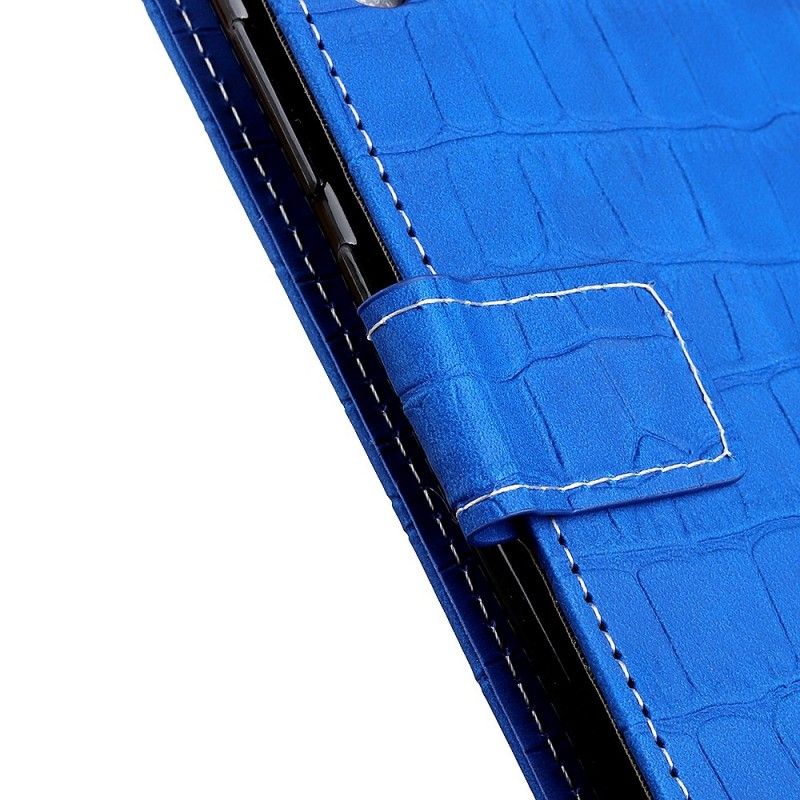 Suojakuori Huawei Nova 5T Vaaleansininen Musta Krokotiili Rakastan Sinua
