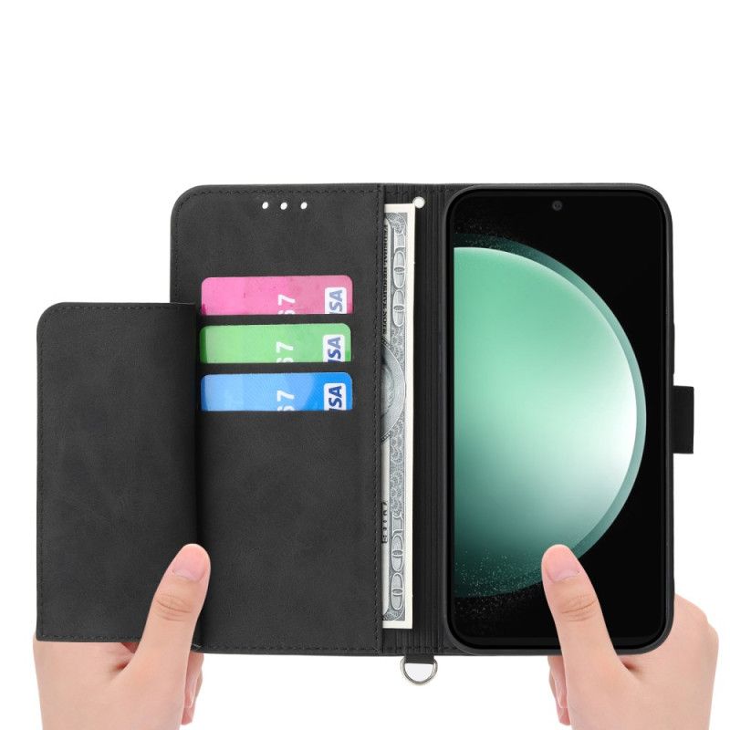 Kotelot Samsung Galaxy S25 Fe Pitsikuvio Hihnalla Ja Olkahihnalla