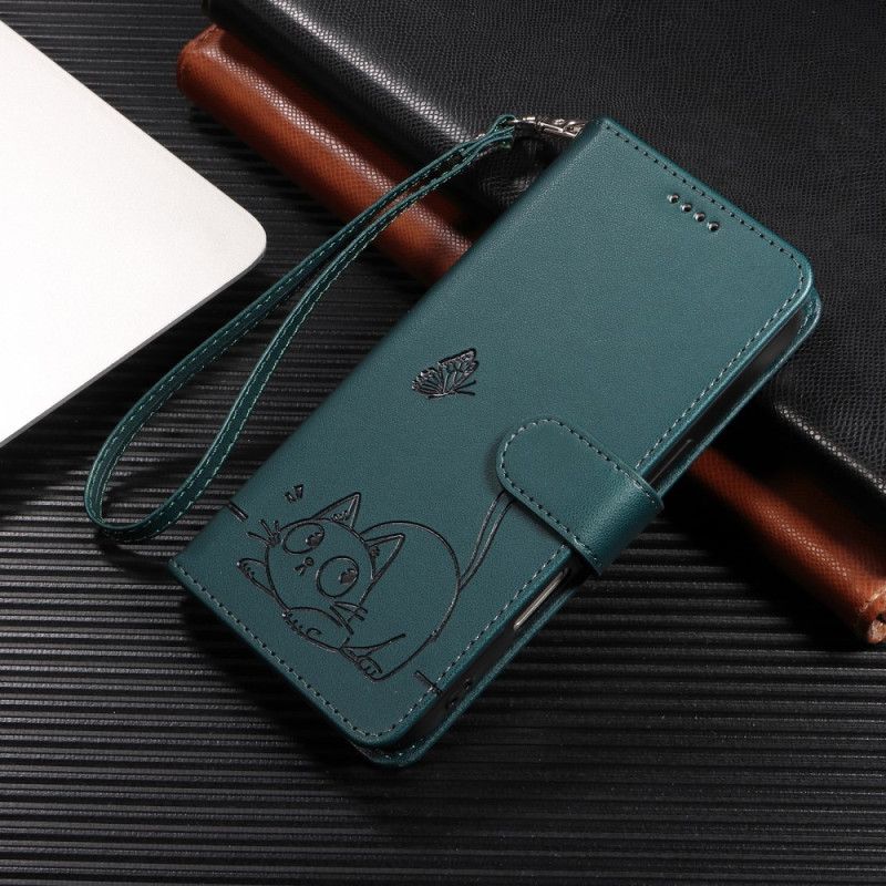 Kotelot Samsung Galaxy S25 Fe Puhelinkuoret Kissakuvio Hihnalla