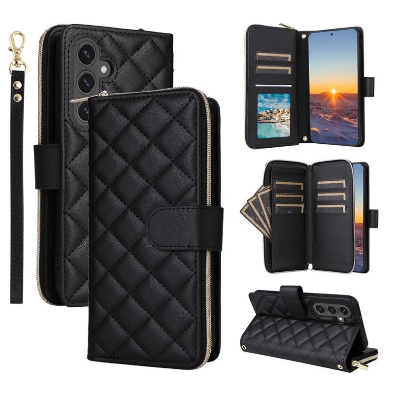 Kotelot Samsung Galaxy S25 Fe Tikattu Hihnalla Ja Olkahihnalla Suojakuori