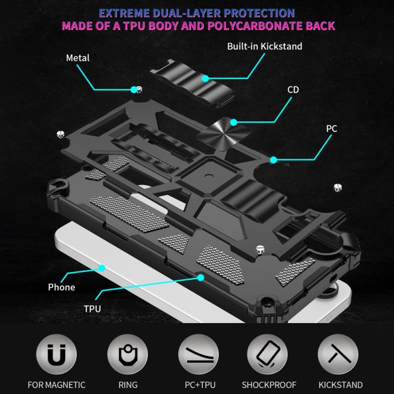 Kuori Samsung Galaxy S25 Fe Iskunkestävä Suoja Sisäänrakennetulla Jalustalla