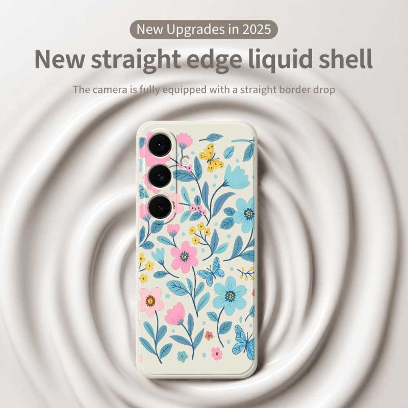 Kuori Samsung Galaxy S25 Fe Kukat-silikoni Suojakuori