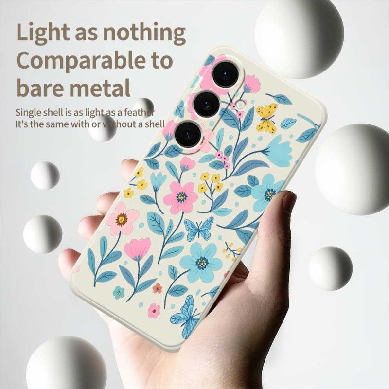 Kuori Samsung Galaxy S25 Fe Kukat-silikoni Suojakuori