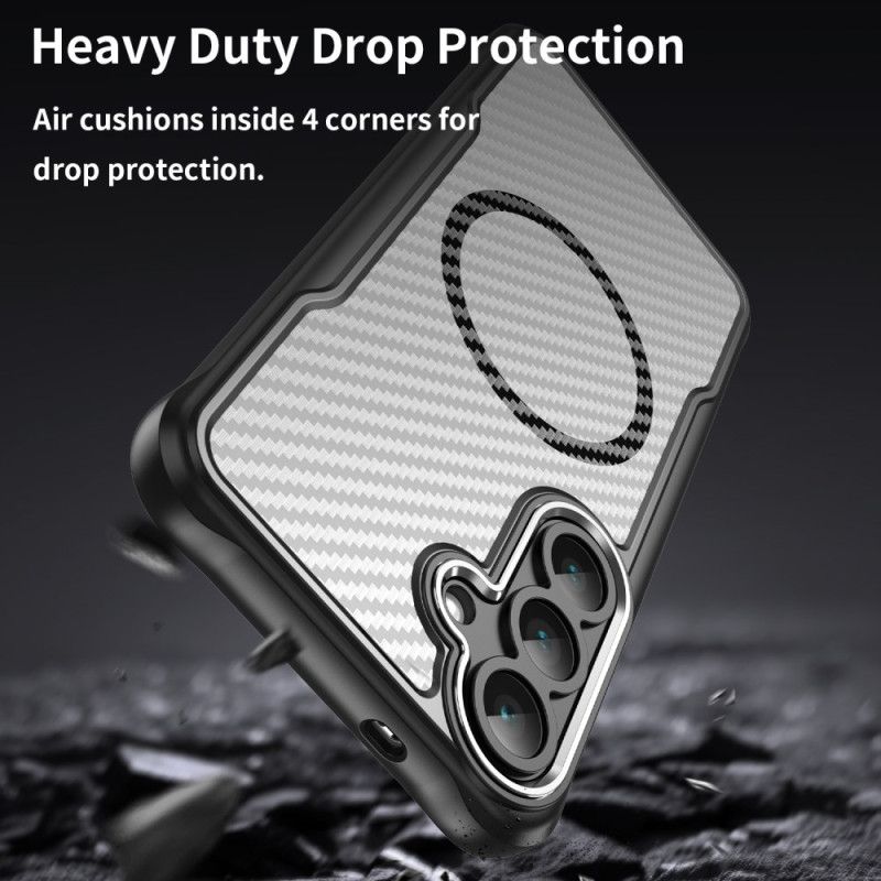 Kuori Samsung Galaxy S25 Fe Magsafe-yhteensopiva Hiilikuitukuviointi