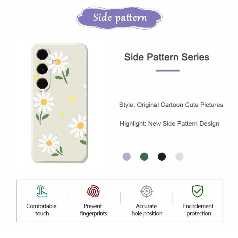 Kuori Samsung Galaxy S25 Fe Päivänkakkara-silikoni Suojakuori