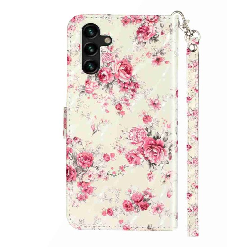 Nahkakotelo Samsung Galaxy S25 Fe Ruusut Ja Nauha