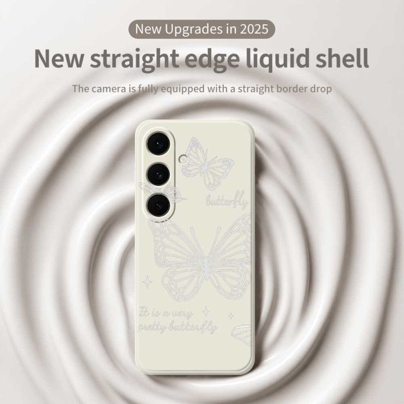 Puhelinkuoret Samsung Galaxy S25 Fe Valkoinen Perhos-silikoni