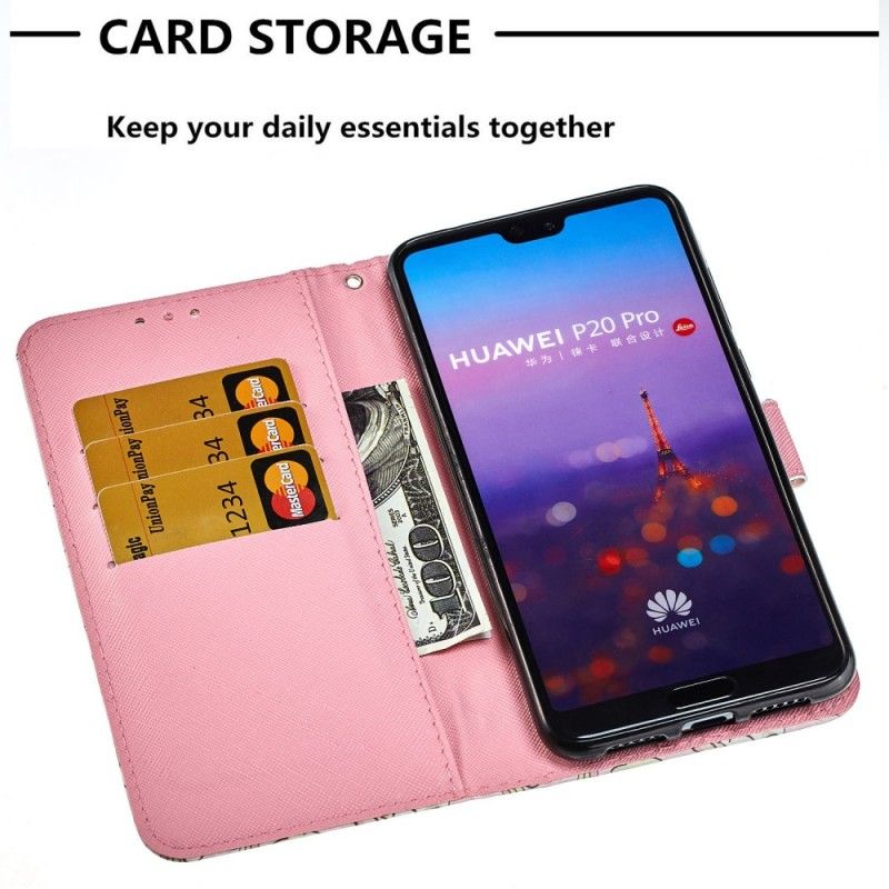 Flip Case Huawei P20 Pro Pysy Kauniina 3D