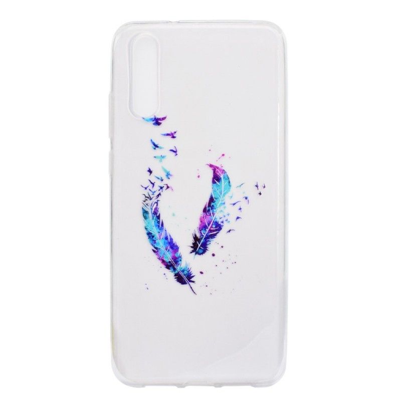 Kuori Huawei P20 Pro Läpinäkyvät Höyhenet