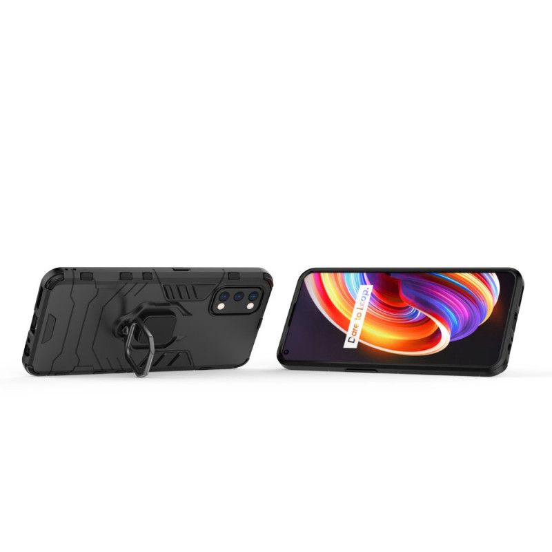 Kuori Realme 7 Pro Punainen Musta Kestävä Rengas Suojakuori