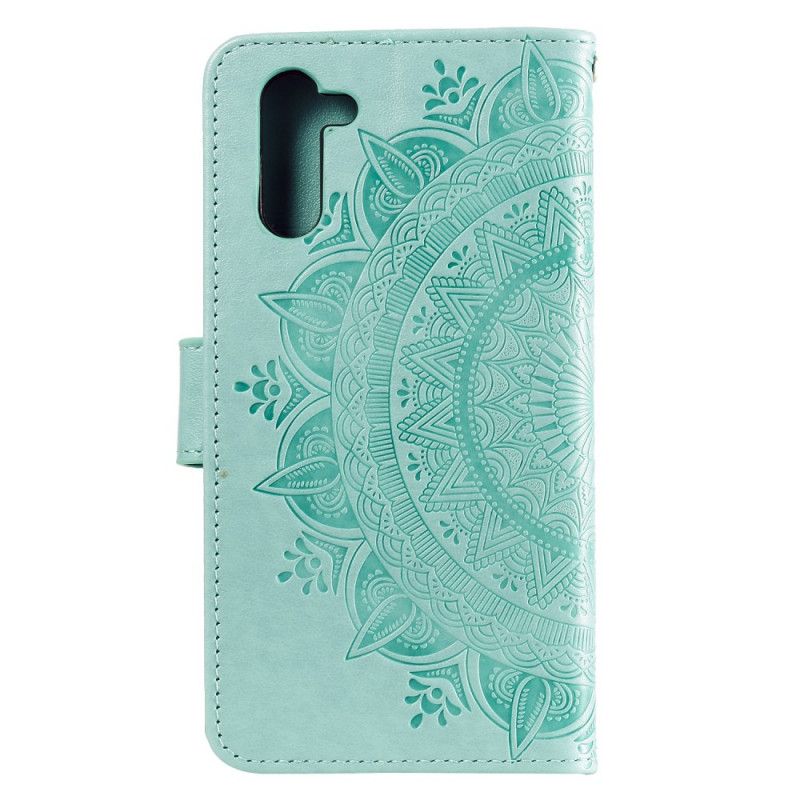 Kotelot Samsung Galaxy Note 10 Magenta Harmaa Aurinko Mandala Suojakuori