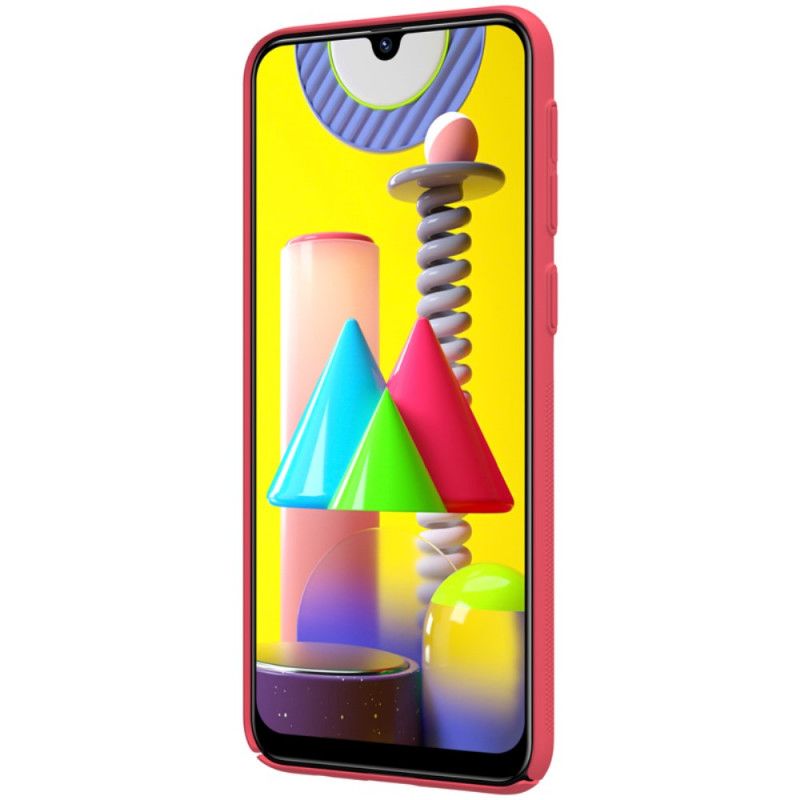 Case Kuoret Samsung Galaxy M31 Punainen Musta Puhelinkuoret Jäykkä Himmeä Nillkin