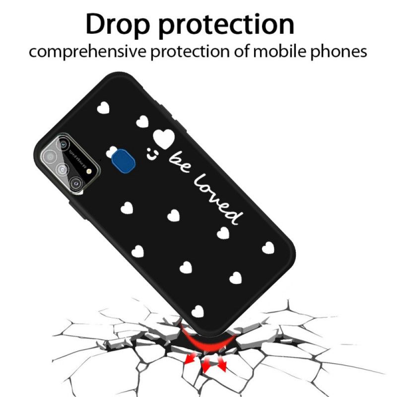 Kuori Samsung Galaxy M31 Harmaa Musta Silikonisydän Rakastetaan