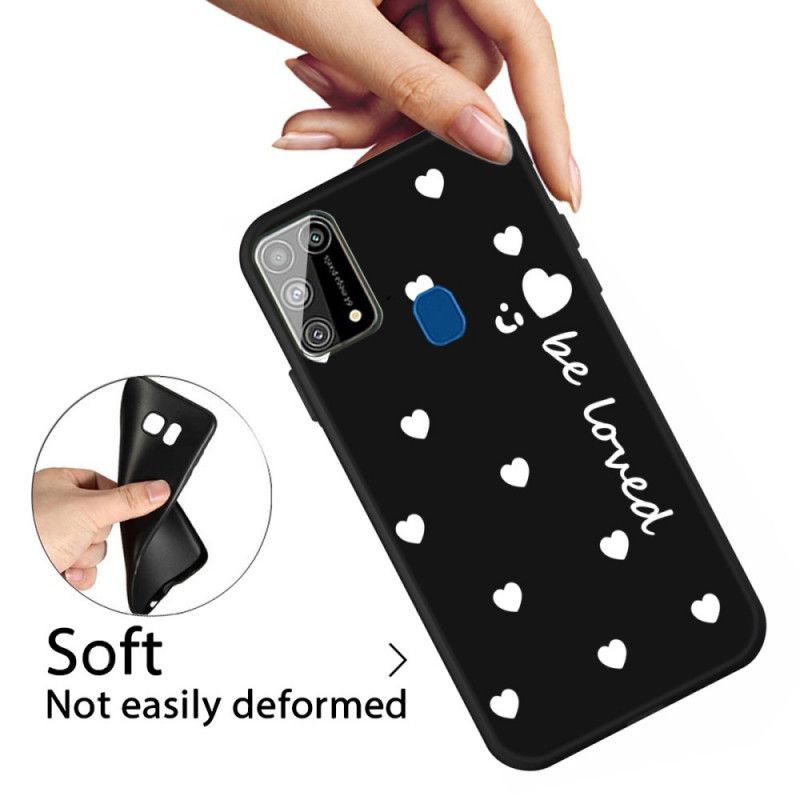 Kuori Samsung Galaxy M31 Harmaa Musta Silikonisydän Rakastetaan