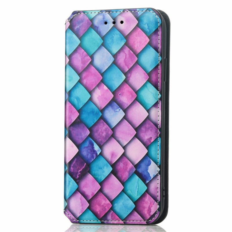 Nahkakuori Flip Kotelot Motorola Edge 20 Puhelinkuoret Yllättävän Värikäs Kuvio