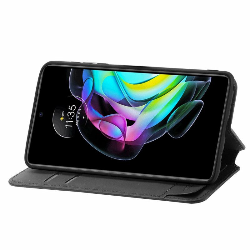 Nahkakuori Flip Kotelot Motorola Edge 20 Puhelinkuoret Yllättävän Värikäs Kuvio